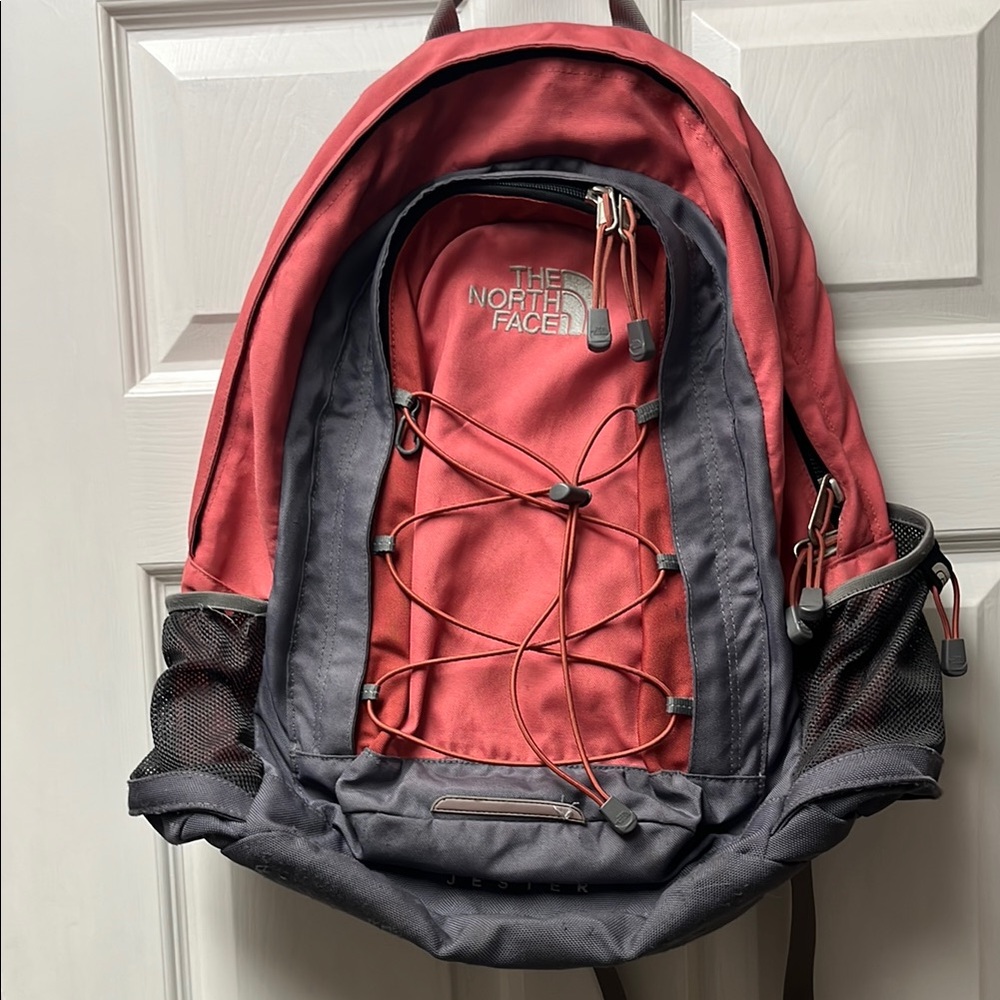 The North Face Red and Gray Sporty Backpack